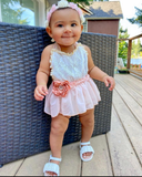 Vintage Lace Rose Romper
