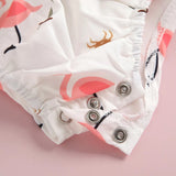 Pink Flamingo Baby Romper | Flamingo 1st Birthday Outfit | Flamingo Summer Birthday