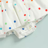 Baby Girl Rainbow Birthday Romper - Rainbow Baby Party Dress