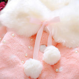 Toddler Girl's Soft Pink Faux Fur Winter Coat