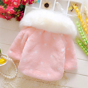 Toddler Girl's Soft Pink Faux Fur Winter Coat