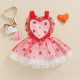 Toddler Girl's Red Heart Tutu Dress