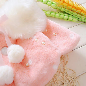 Toddler Girl's Soft Pink Faux Fur Winter Coat