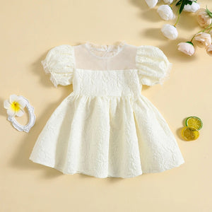 White short sleeve party dress