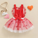 Toddler Girl's Red Heart Tutu Dress