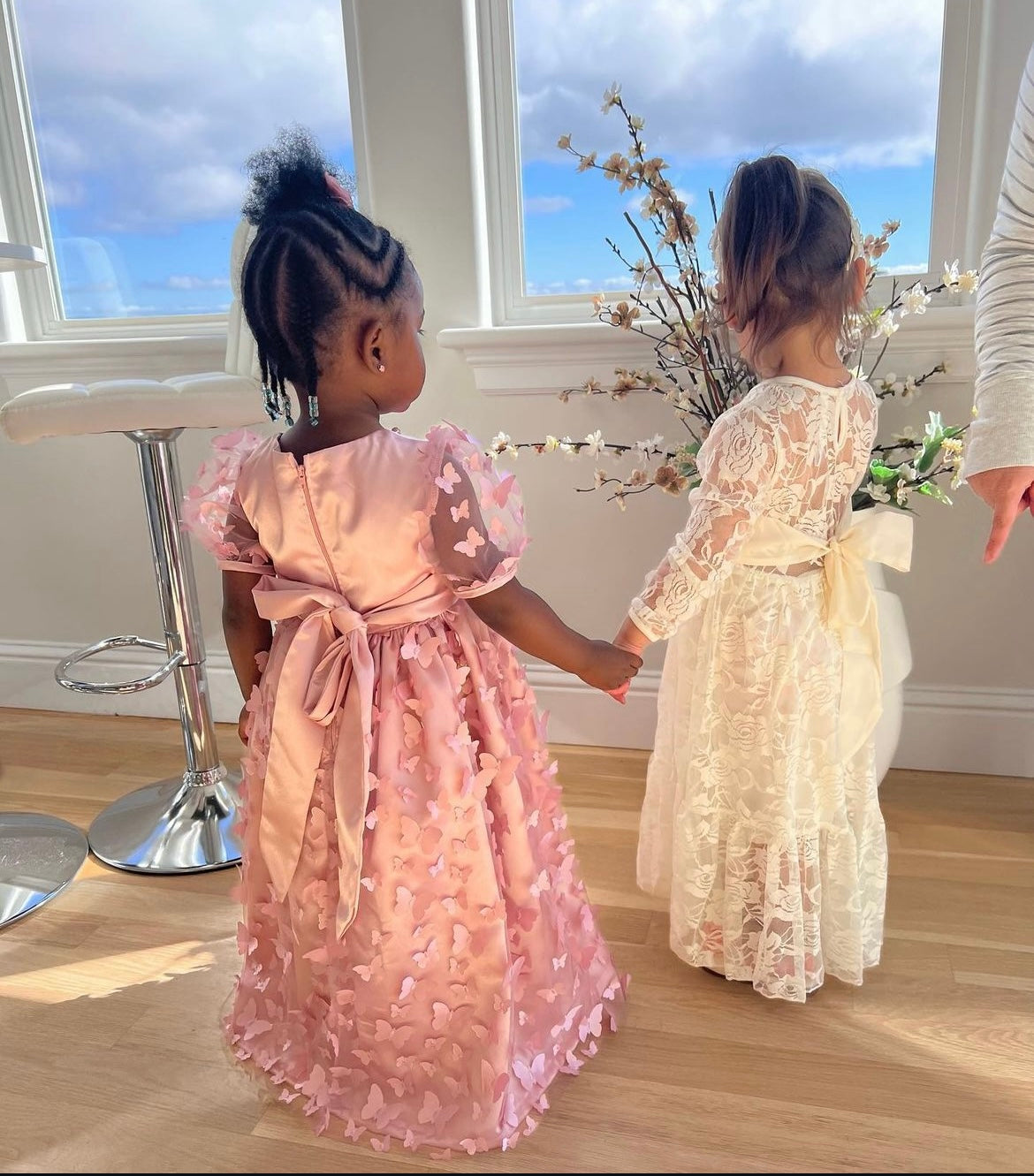 Long Sleeve Lace Flower Girl Dress