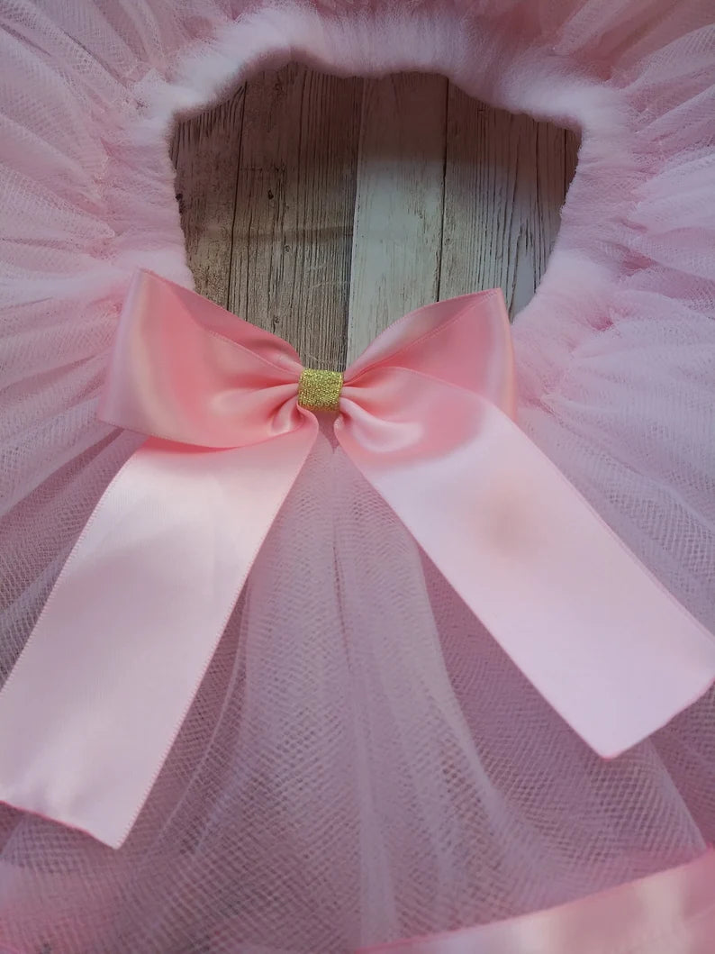 Pink Gold Trimmed Tutu 1st Birthday