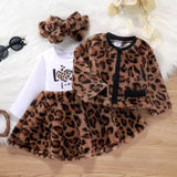 Cheetah 2 Piece Dress & Jacket Set | Girls Cheetah Outfit | Girls Fall Winter Dress