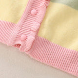 Pastel Rainbow Girl's Cardigan | Beautiful Toddler Pastel Rainbow Sweater