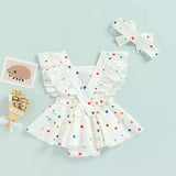 Baby Girl Rainbow Birthday Romper - Rainbow Baby Party Dress