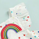 Baby Girl Rainbow Birthday Romper - Rainbow Baby Party Dress